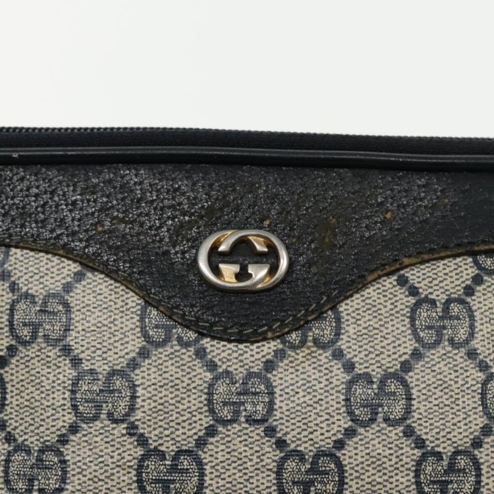 GUCCI GG Supreme Shoulder Bag PVC Navy 156 02 066 Auth ar12605 - Picture 13 of 16